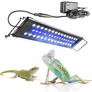 REPTI ZOO UVB Light for Reptile 10.0, 18 inch UVB Reptile Light Bulb with Dimming for Desert Animal Bearded Dragon Snake Gecko Lizard Iguanas Turtles Chameleons, LED Lamp Fixture Controller (12W)