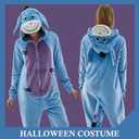 2 x Adult Onesie Pajamas Unisex Animal One-Piece Cartoon Costume Cosplay Homewear Sleepwear Partywear For Men Women (Blue, M)