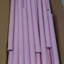 Calmootey Double Rod Clothing Garment Rack,Rolling Hanging Clothes Rack,Portable Clothes Organizer for Bedroom,Living Room,Clothing Store,Pink