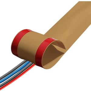 Rubber Bond Cord Covers for Wires on Floor - 6"x48" Self-Adhesive Rubber Cable Hider Floor Strips - Cable Management Wire Covers for Floor - Low Profile Cord Hider and Protector - Brown Cable Covers