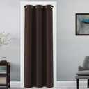 Doorway Curtain Blackout Closet Door Curtain Room Divider Window Treatment Curtain for Bedroom Thermal Insulated Privacy Drape Soundproof Grommet, 26 x 80 inches, 1 Panel, Chocolate Brown