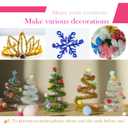 400Pcs Pipe Cleaners Craft Set(Including 130 PCS Mix Pompom), Glitter Pipe Cleaners with 4 Assorted Colors for Crafts,Glittery Chenille Stems, DIY Art Supplies Pipe Cleaners for Decorations