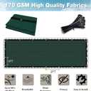 UPGRADE 0 5' X 5 0' Privacy Fence Screen Heavy Duty Mesh with Grommets for Patio Porch Pool Backyard Outdoor Chain Link Fence Dark Green