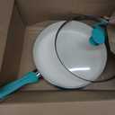 GreenPan Rio Healthy Ceramic Nonstick 5QT Saute Pan Jumbo Cooker with Helper Handle and Lid, PFAS-Free, Dishwasher Safe, Turquoise