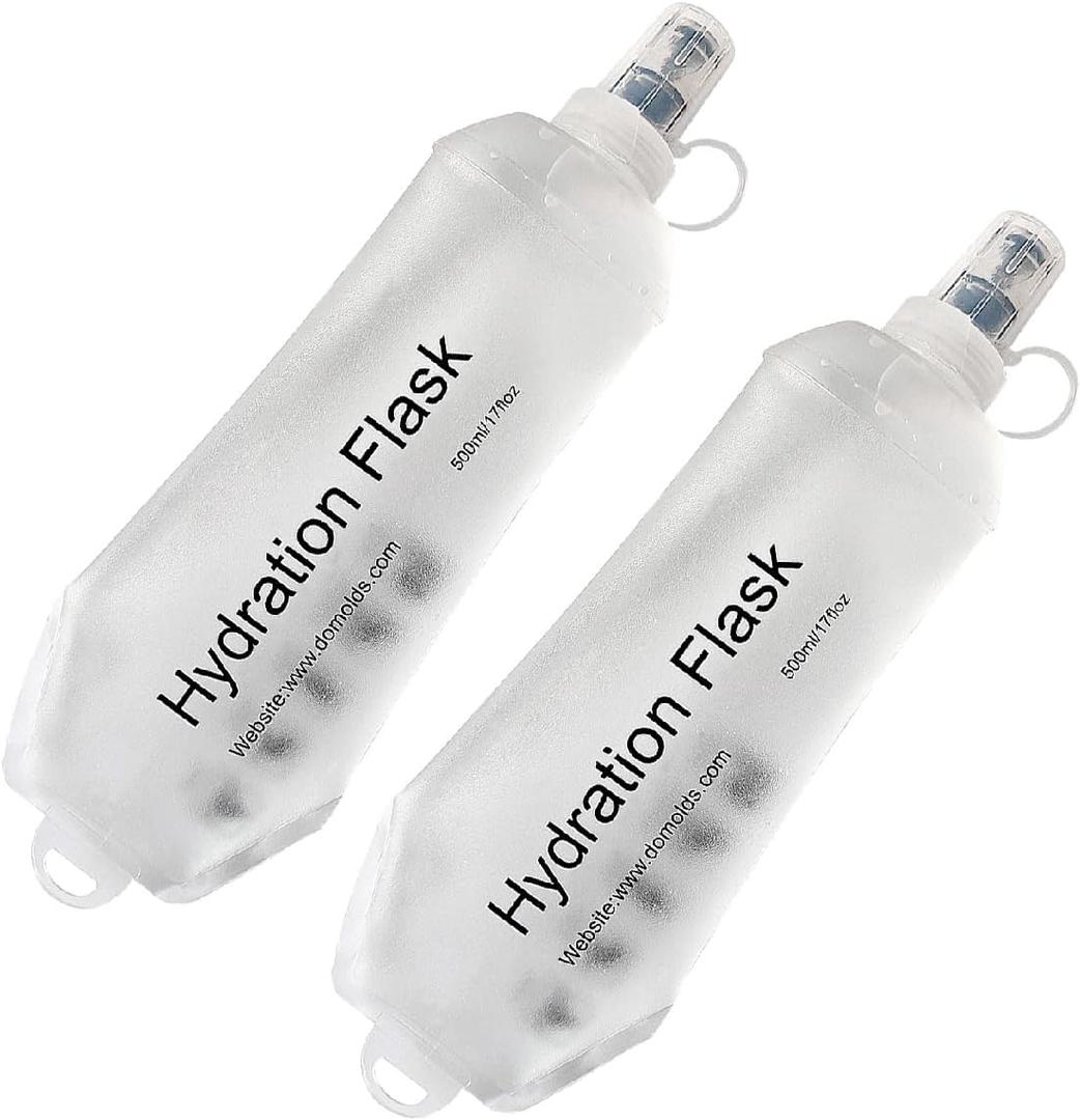 AXEN Soft Flask TPU Foldable Running Hydration Flask, Soft Collapsible Water Bottle for Hydration Pack Cycling Marathon Running Hiking