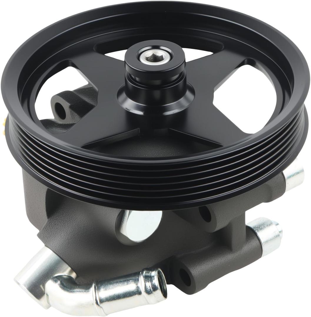 Power Steering Pump 20-386 with Pulley for 2009 F-150 4.6L, for 2009 F-150 5.4L, for 2009 Lobo 4.6L, for 2009 Lobo 5.4L Power Assist Pump Replacement Part # 20386 9L3Z3A674B