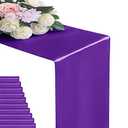 flohar 6Pack Table Runner 12 x 108 Inches Satin Silk Table Runner for Wedding, Birthday Party, Banquets, Graduations Decoration, fit Rectange and Round Table-Purple