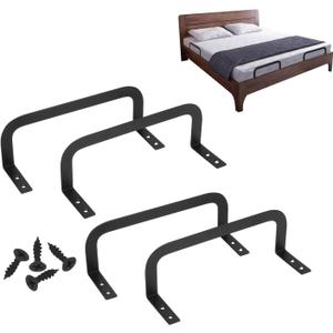 4PCS Mattress Slide Stoppers, Mattress Retainer Bar for Adjustable Beds, Metal Mattress Stabilizers for Wooden Bed Frame, Sturdy Mattress Holder in Place to Keep Mattress from Sliding