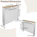 Deep Tall Radiator Cover Cabinet: External 37.6inch Height Heater Covers with Natural Wood Texture Top - Thickened MDF Radiator Shelf with Simple Pull-out Drawer (Vertical-M 44.09x37.6x7.48in)