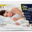 Serta Gel Memory Foam Pillows (Set of 2) Standard 20x26 Cooling Technology Plus Bonus Pillow Protectors-(Set of 2)