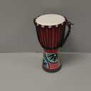 MUINS Djembe drum,8'' x 16'' African Hand Drum Carved Mahogany African Drums with Goatskin Drumhead for Kids and Adults Beginners(Red, 8 inch)