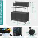 Pool Storage bin,Poolside Storage Organizer,Double Deck,Holder for Outdoor,Pool,Patio,Garden,Organizer for Toys,Floats,and Swimming Equipments,2-Size (Large)