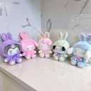 Kawaii Cartoon Bunny Cross-Dressing Series Plush,Rabbit Stuffed Cute Soft Doll Toys, Plush Pillow Stuffed Animals Toy Birthday Gifts for Girls Kids (Kt)