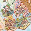 3 x DIY 3D House Stickers, 4 Sets Fun DIY Stickers Scene Make Your Own Mini House Cute Cartoon Animal Scene Stickers for Kids Adult Sticker Art Relief Stress Pass The Time