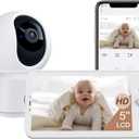 ARENTI WiFi Baby Camera Monitor B2 Kit 2025 Upgraded, 5-inch Wireless Display, Smartphone App, Encrypted Connection, Lullaby, Super Night Vision, Auto Tracking, Temp Sensor, Support Local Storage