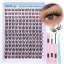 Cat Eye Lash Clusters Kit Eyelash Clusters Kit Natural Look Wispy Eyelash Extension Kit Manga Cluster Lashes Kit Dcurly DIY Lash Extension 916MM Fox Eye Lashes by Newcally
