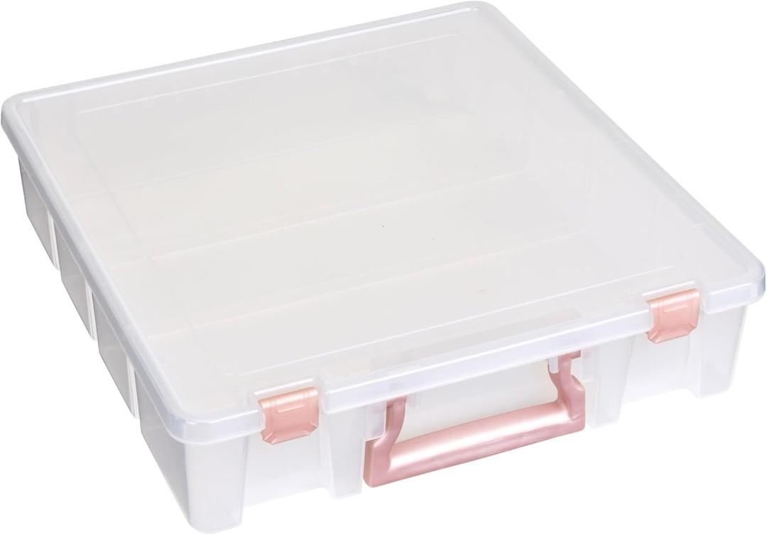 ArtBin 6955RL Super Satchel Compartment Box Clear Craft Organizer Storage Case - Rose Gold