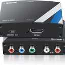 NEWCARE Component to HDMI Converter, Aluminum Alloy YPbPr + R/L to HDMI Adapter, 1080P Component 5RCA RGB Video Audio Converter for PS2 PS3 DVD Xbox 360 Nintendo Wii to Smart HDTV Monitor Projector