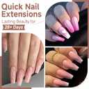 UNA GELLA Medium Coffin Nails Tips 504pcs - Gel Nail Tips Coffin Acrylic Full Cover Pre-buff Soft Gel Nail Tips Half Matte For Nail Extension Home DIY Salon 12 Sizes