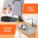 4 x Mini Foldable Desktop Mop  Portable Versatile Wet & Dry Cleaning Sponge Mop for Home & Car  Ideal for Kitchen, Bathroom, Glass, Dining Table & More (Squeeze Handle+2 Sponge Head )