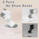 YSense Ankle Socks for Women Men, Thick Cushioned Running Athletic Cotton Socks with Moisture Wicking Low Cut No Show
