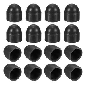 uxcell 50pcs Hex Nut Cover, M4 Black Plastic Dome Nut Protection Cap Hex Bolt Nut Covers for Hexagon Screws, Bolts