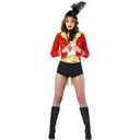 fun shack Womens Circus Ringmaster Costume, Lion Tamer Outfit for Women, Ringmaster Dress for Themed Parties Size S