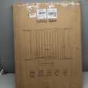 37 Inch Tall Baby Gate with Cat Door, Adjustable 29.55" and -40.55" Wide Auto Close Dog Gate Pressure Mounted Safety Pet Gate for Stairs, Doorway, House (White)