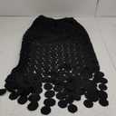 Cicy Bell Womens Hollow Out Maxi Skirts Summer High Waisted Boho Fringe Hem Long Skirt, Small