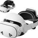 Aubika New 2 in 1 Halo & Elite Mode VR Head Strap, Compatible with Meta Quest 3/3S, 10000mAh Hot-swappable Battery & 20W Fast Charging, Hybrid Battery Strap Accessories for VR Gaming & Movie Watching