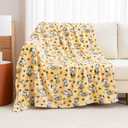 Berkshire Blanket Peanuts® VelvetLoft® Cute Character Snoopy Plush Throw Blanket,Peanuts Poses and Paws Sundress,Throw 55 in x 70 in (Official Peanuts® Product)