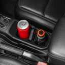 Car Cup Holder with Coaster, Center Console Cup Holder Insert for Jeep Wrangler JL Gladiator JT 2018–2025, Anti-Slip Cupholder for Jeep Accessories