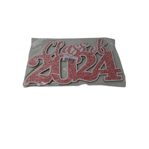 Class of 2024 Pink Graduation Decorations Rose Gold Class of 2024 Wooden Sign Graduate Photo Props for Grad Party Supplies