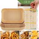 Air Fryer Disposable Paper Liners for Ninja Foodi DZ201 DZ401 FG551, 125 Pcs Rectanglar Parchment Cooking Oilproof Liner for Airfryer, Microwave Oven, Frying Pan, Fryers Filters Sheets Baking Basket