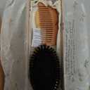 Belula 100% Boar Bristle Hair Brush Set (Medium). Soft Natural Bristles for Thin and Fine Hair. Restore Shine And Texture. Wooden Comb, Travel Bag and Spa Headband Included!