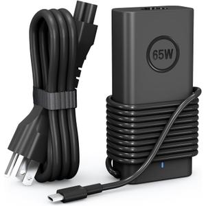 65W USB-C Compatible with Dell Laptop Charger XPS 13 and Latitude Charger 3340 3440 3540 3550 5420 5430 5520 5320 5340 5440 5550 7440 7490 7640 7410 7310 2-in-1 9440 2in1 Laptop - Power Cord Included