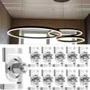 Shimeyao 10 Pcs T Bar Ceiling Clips Track Lighting Attachment 120v T Bar Grid Drop Ceiling Clip to Mount Track to Drop Grid for Systems in Chrome (Silver)