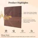 8 x Acoustic Wall Panels, 8 Piece 23.62" X 23.62" Peel and Stick Wall Panels, 94 X 48 Inches