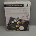 Kota Japan Premium Non-Stick Natural Black Granite Stone Pastry Cutting Board Slab 12" X 16" with No-Slip Rubber Feet for Stability and to Protect your Countertops | Easy to Clean | Stays Cool