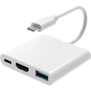 AIRSKY USB-C Digital Av Multiport Adapter, USB C to HDMI Adapter for iPhone 15/16 to TV with Fast Charging, USB3.1 and 4K HDMI Output Compatible with iPhone 16/15 Ipad pro Mackbook Pro