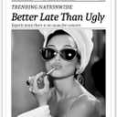 Beshdomp Vintage Better Late Than Ugly Newspaper Posters Black And White Canvas Wall Art Magazine Headline Preppy Prints Painting For Bathroom Home Bedroom Dorm Wall Decor 12x16in Unframed (Multi 006)