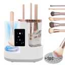 Electric Makeup Brush Cleaner Machine With Makeup Brush Dryer, Automatic Spinning Cosmetic Brushes Cleaner Tool Fit for All Size Makeup Brush with Makeup Brush Cleaning Mat