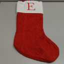 ZOEA 20 Inches Christmas Stockings with Initials, Large Embroidered Letter Knit Christmas Stocking for Family Holiday Decorations and Xmas Gift (E, Red)