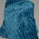 Simmore Decorative Christmas Throw Pillow Covers 24x24 Set of 2, Soft Natural Plush Flannel Double-Sided Fluffy Couch Pillow Covers for Sofa Living Room, Teal