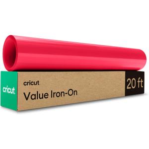 Cricut Value Iron-On, Red (12 in x 20 ft)- HTV Heat Transfer Vinyl