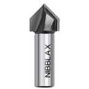 2 x 90 Degree V Groove Router Bit 1/2" Shank, 7/8" Cutting Diameter x 3/4" Cutting Depth, Carbide Tipped V-Groove Router Bits for Grooving Woodworking