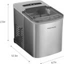 Frigidaire Portable Countertop Ice Maker, Stainless Steel, 26 lbs per Day, Self-Cleaning, Digital LED Control, 2.1 Qt Tank
