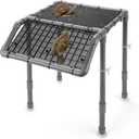 SKARUS Adjustable Standing Turtle Basking Platform (6.49"-15.16" H)  13.4"9.8" Large Suspended Aquarium Dock with Full-Width Non-Slip Ramp, Above Water Dry Area for 40125 Gallon Tanks