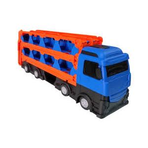Transport Truck Toy Toddler Car Carrier for Boys Girls, 9 in 1 Race Track and Die-Cast Truck Baby Race Car Toy Vehicles for 3 4 5 Year Old Kids