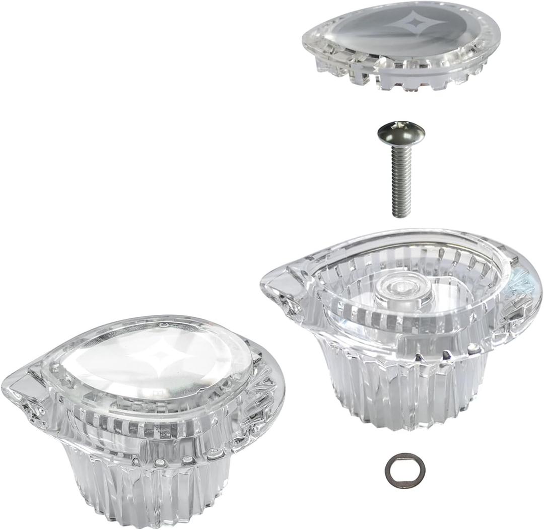 Grandiance 2-Piece Replacement Faucet Kit Compatible with Moen 100710 Posi Temp One Handle Tub and Shower Knob Kit